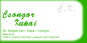 csongor kupai business card